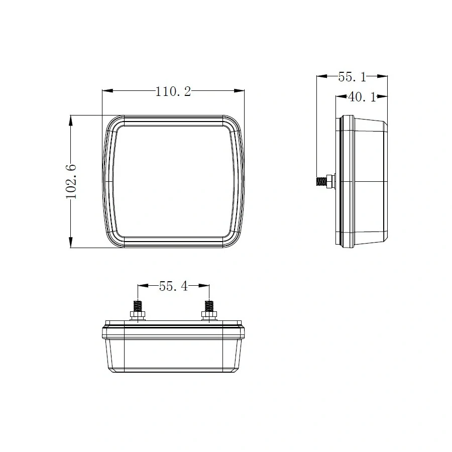 Sada bezdrátových magnetických LED koncových světel 7PIN, 12/24V