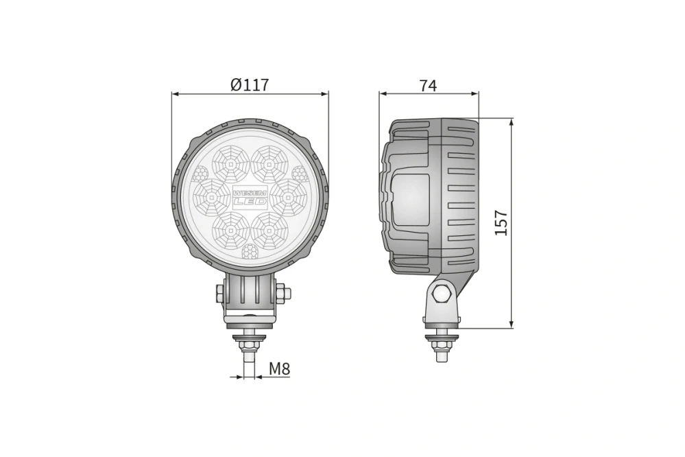 Modré pracovní světlo pro postřikovač CRC3S.54507 LED 12/24V, 32W