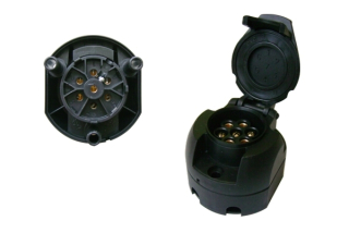 Zásuvka 7-pólová plast