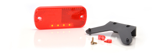Poziční světlo W128/905 červené s držákem LED