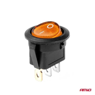 Přepínač kulatý oranžový 12V/24V 20A