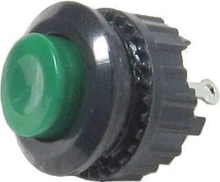 Tlačítko DS-500, OFF-(ON) 125V/1A zelené spínací MINI