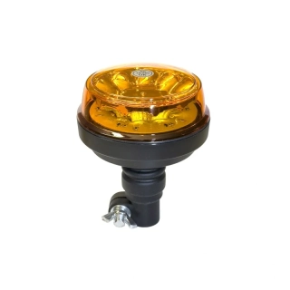 Maják LED na tyč 12V-24V oranžový 12 LED*1W