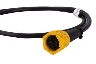 Bajonet 6 pin s vodičem 1m LEVÝ žlutý