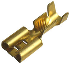 MO 1,5-68 mosazná objímka plochá 6,3mm, pro vodič 0,5-1,5mm?